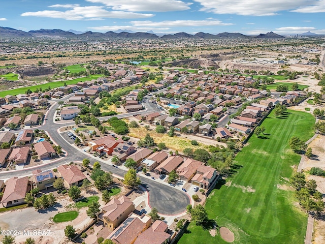 bird's eye view featuring a mountain view