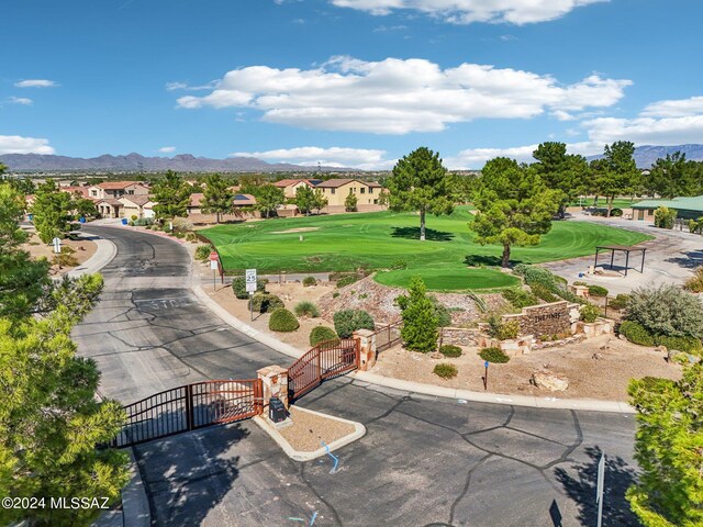 view of property's community with a mountain view