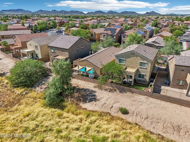 aerial view featuring a mountain view