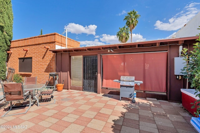 view of patio with grilling area