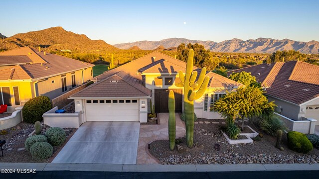 exterior space with a mountain view