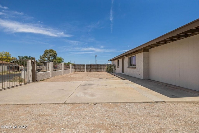 view of patio with a fenced backyard