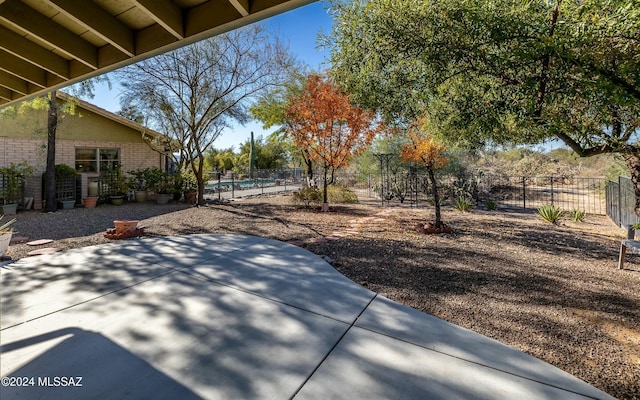 view of yard with a patio area