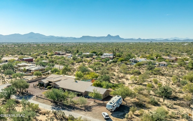 aerial view featuring a mountain view