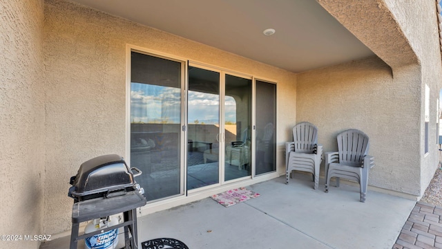 view of patio / terrace with a grill