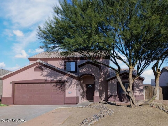 view of front of house featuring a garage