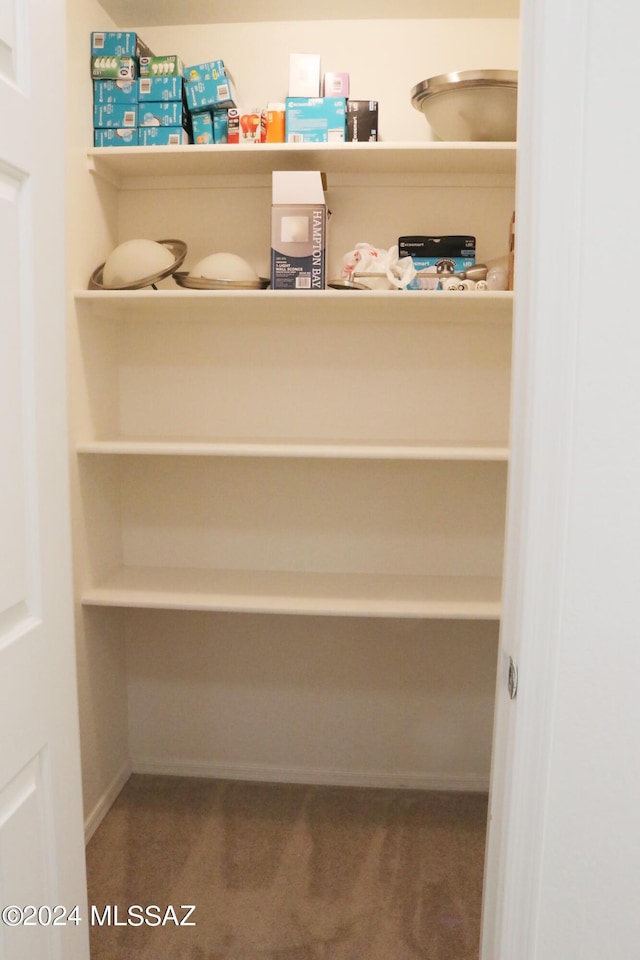 view of pantry