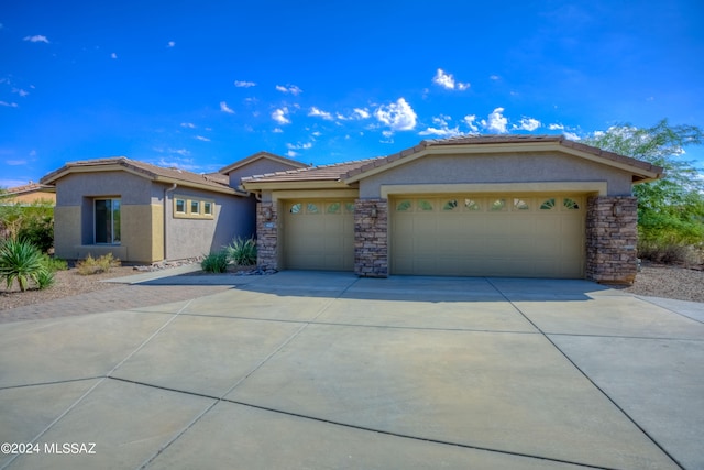 view of front facade with a garage