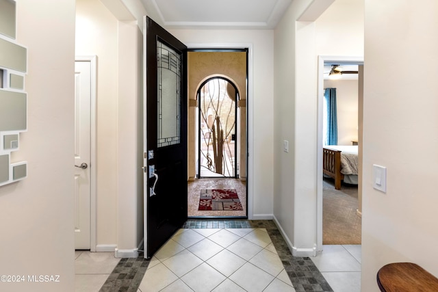 view of tiled entryway