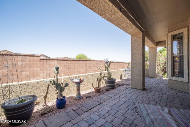 view of patio / terrace featuring a fenced backyard