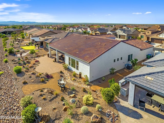 aerial view with a residential view