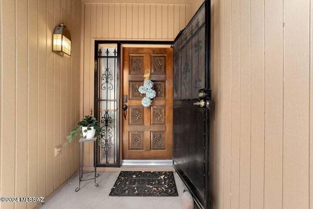 view of doorway to property