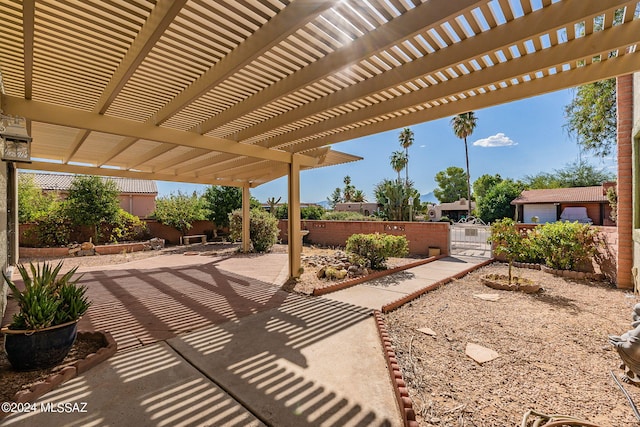 view of patio featuring a fenced backyard