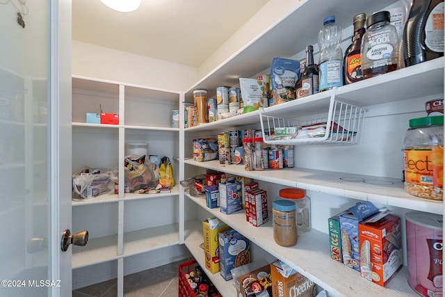 view of pantry