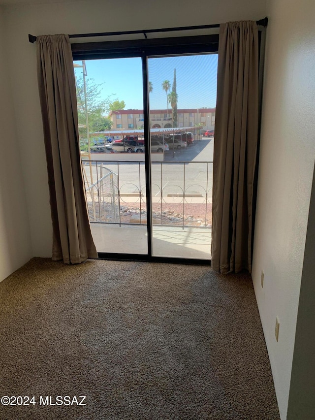 view of carpeted empty room