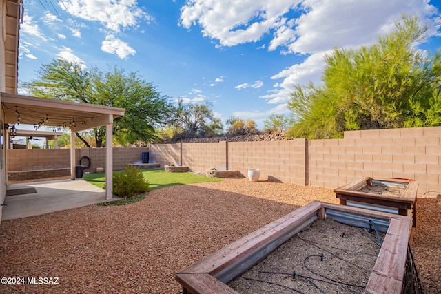 view of yard featuring a patio area