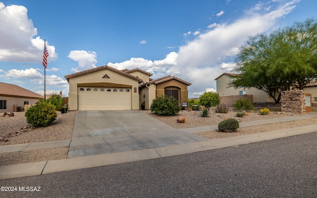 view of front of home featuring a garage