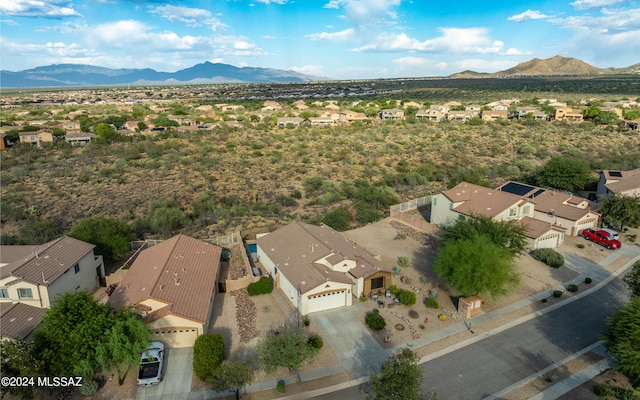 aerial view featuring a mountain view