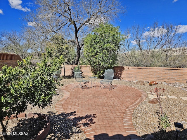 view of patio / terrace with a fenced backyard