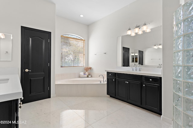 bathroom featuring a bathtub and vanity