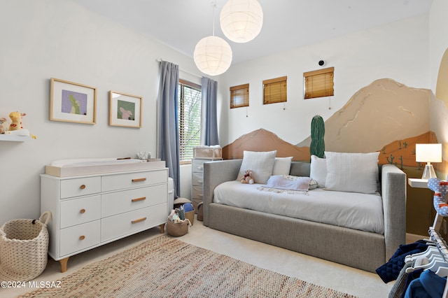 view of carpeted bedroom