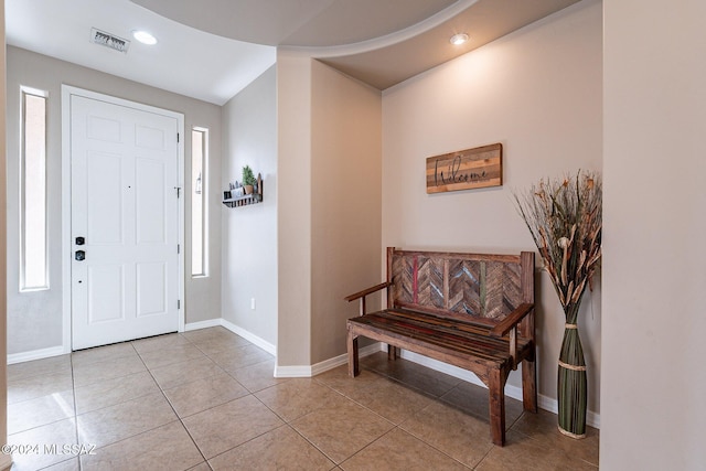 view of tiled entryway