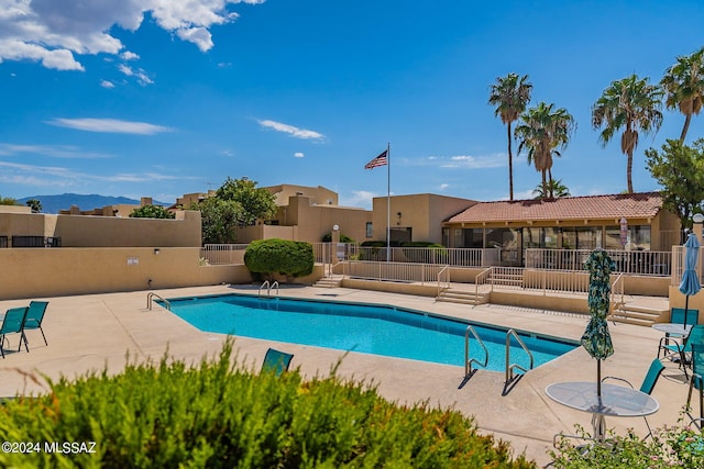 view of pool with a patio