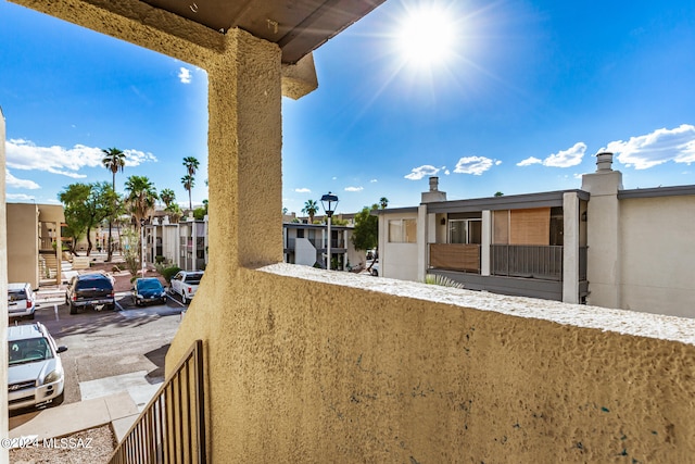 view of patio / terrace with a balcony