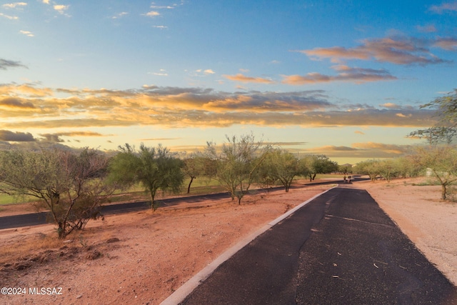 view of road with a rural view