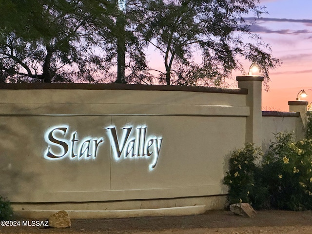 view of community sign