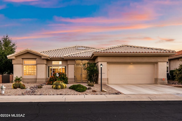 view of front of house featuring a garage