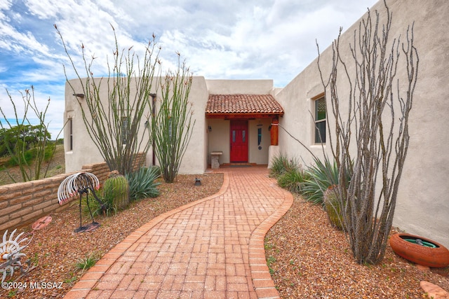 view of pueblo-style house