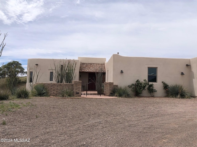 view of pueblo-style home