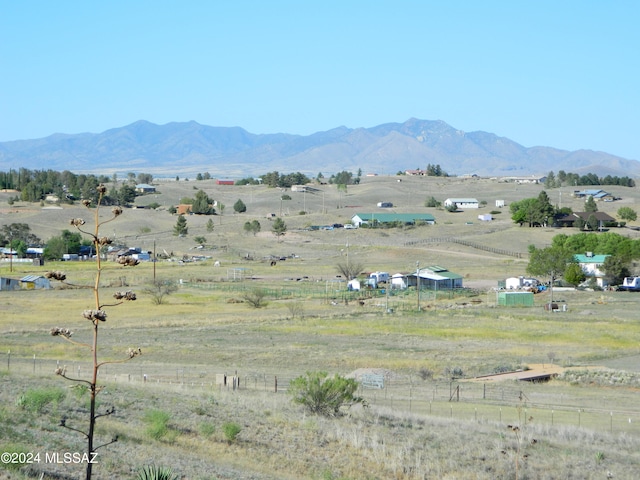 view of mountain feature featuring a rural view