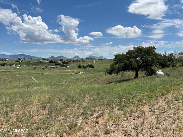 mountain view with a rural view