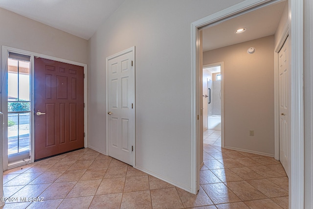 view of tiled foyer