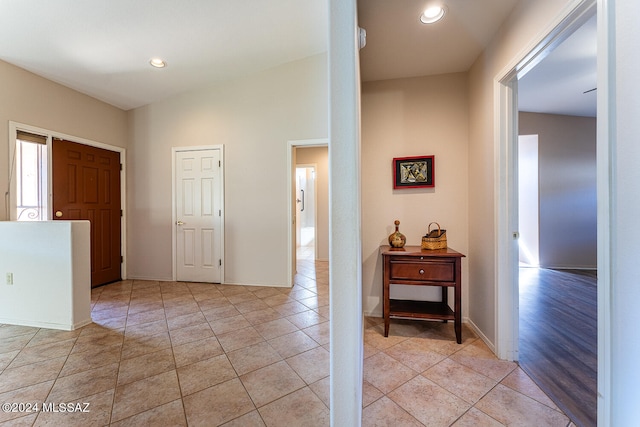 view of tiled entrance foyer