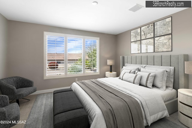 view of carpeted bedroom