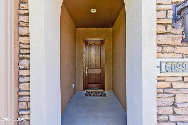 view of doorway to property