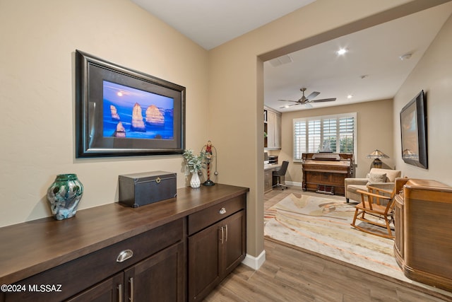 interior space featuring light hardwood / wood-style floors