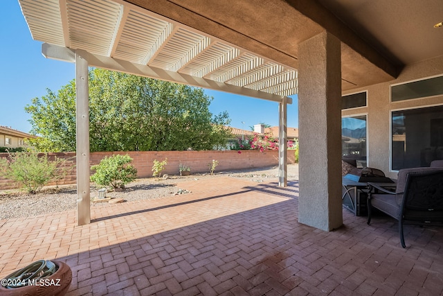 view of patio / terrace with a pergola