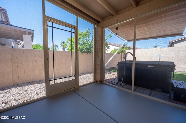 view of sunroom