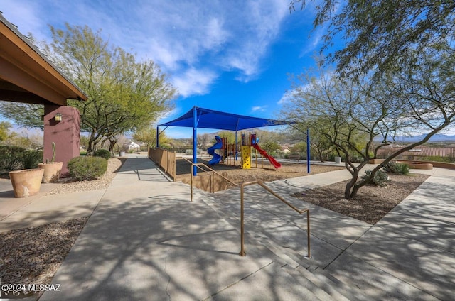 view of community jungle gym