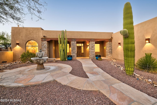 view of pueblo-style house