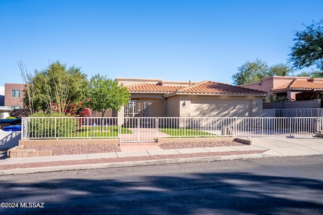 view of front of home featuring a garage