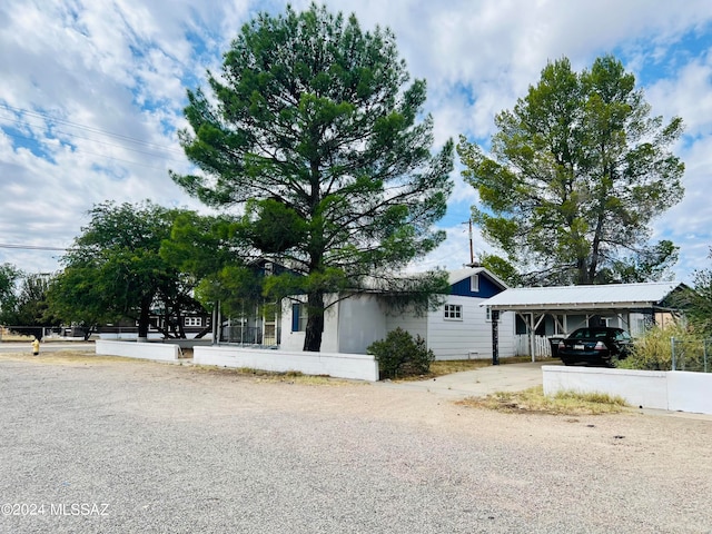 view of front of home