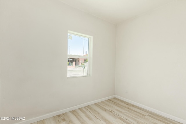 empty room featuring light hardwood / wood-style flooring