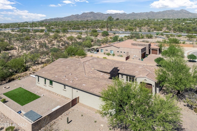 aerial view featuring a mountain view