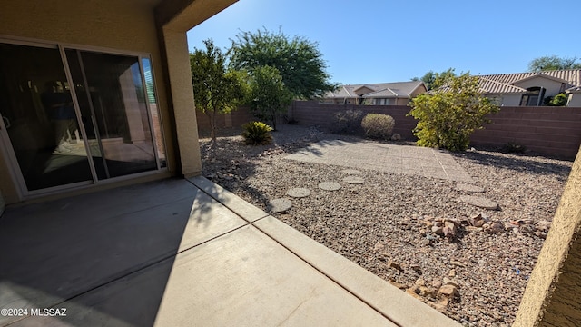 view of yard with a patio area