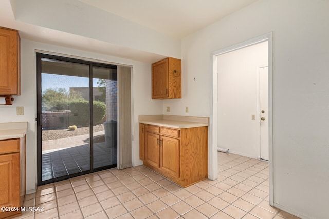 kitchen featuring light tile patterned floors